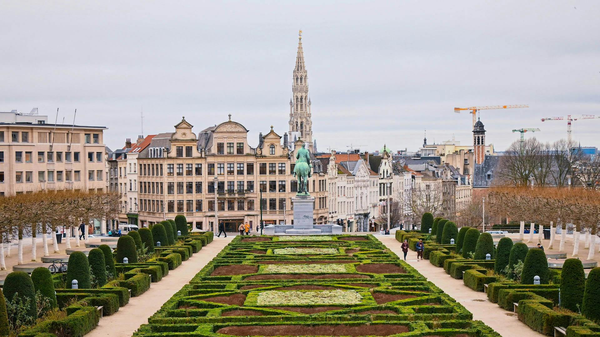 Tourist park in Brussels, Belgium